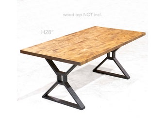 Dining Table Leg, Farmhouse X-Shape, 1 Pair, #SS710