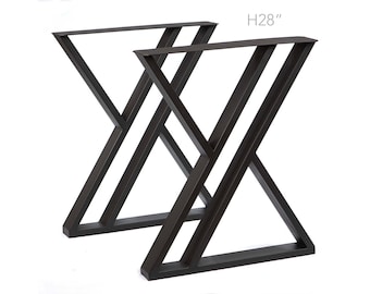 H28" x W23" Double Z Shaped Desk Table Legs, 1 Pair, #SS1141