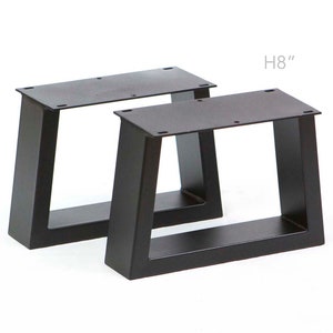 H 20 cm. Pieds de table courts, 1 paire, forme trapézoïdale # SS250