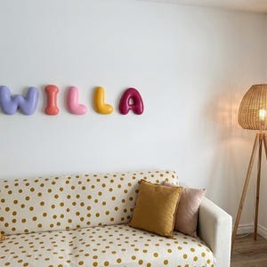 Custom Bubble Letters Name Sign Nursery Decor Baby Shower Gift image 13