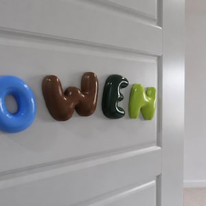 Custom Bubble Letters Name Sign Nursery Decor Baby Shower Gift image 10