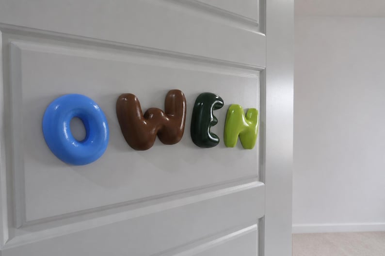 Custom Bubble Letters Name Sign Nursery Decor Baby Shower Gift image 10