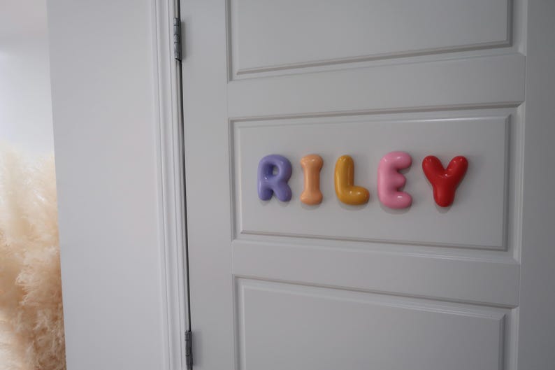 Custom Bubble Letters Name Sign Nursery Decor Baby Shower Gift image 7