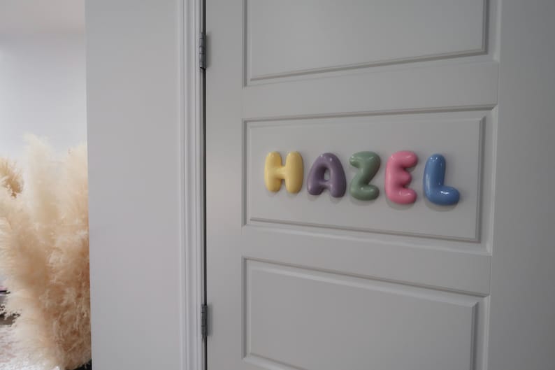 Custom Bubble Letters Name Sign Nursery Decor Baby Shower Gift image 9