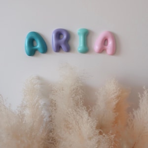 Custom Bubble Letters Name Sign Nursery Decor Baby Shower Gift image 2