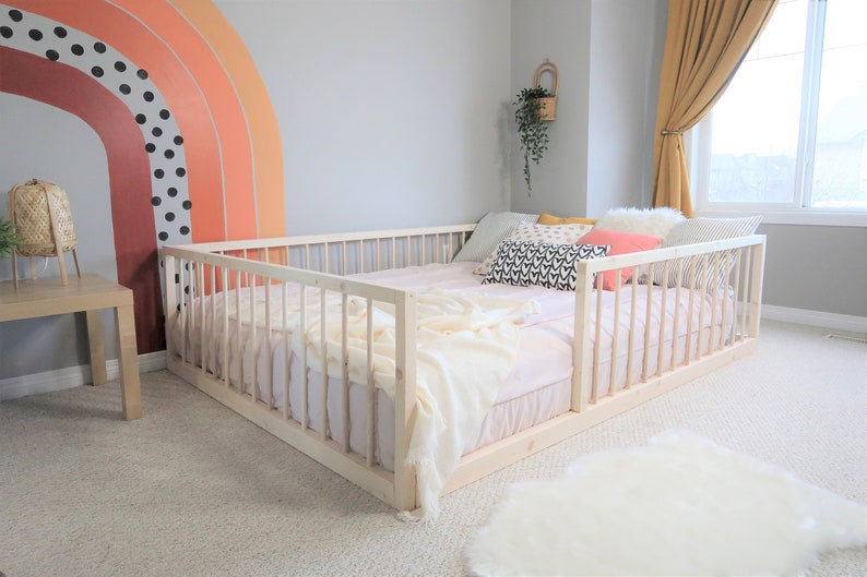 toddler floor bed with rails full size toddler floor bed with rails full size