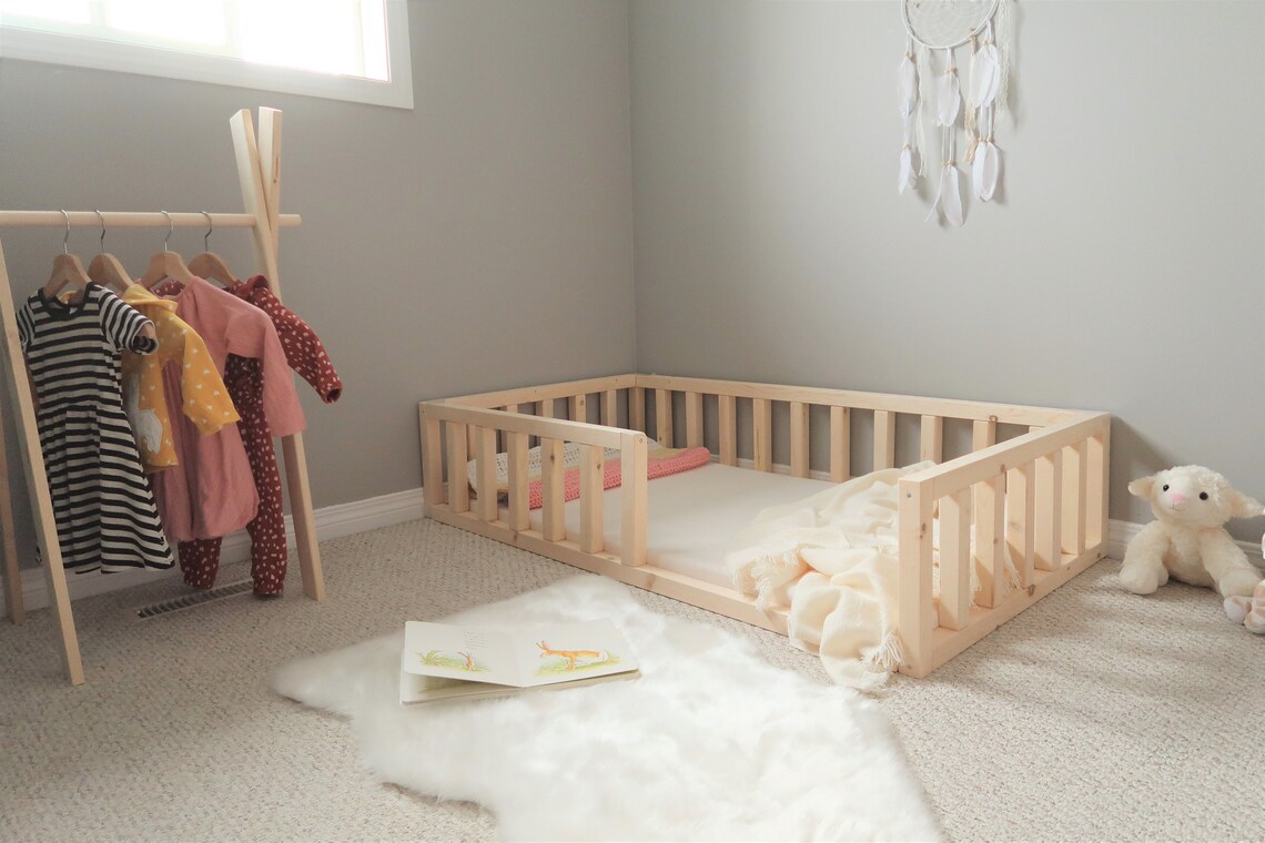 Toddler Bed Toddler Floor Bed Toddler Bedding Toddler Bed Etsy