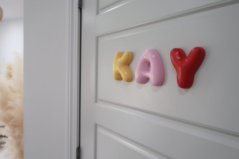 Custom Bubble Letters Name Sign Nursery Decor Baby Shower Gift image 8