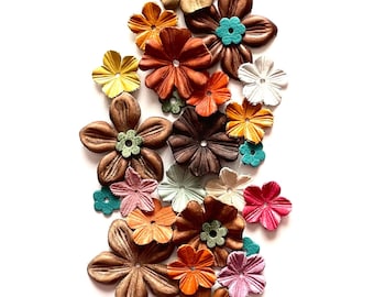 leather flower set of 27 different pcs