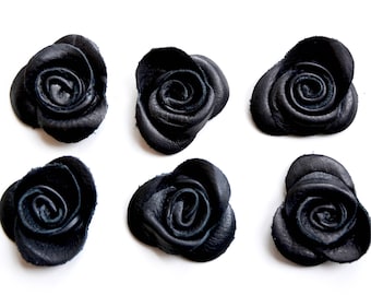 medium rose leather flower