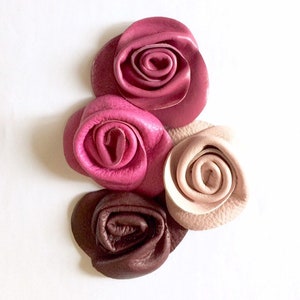 big rose leather flower