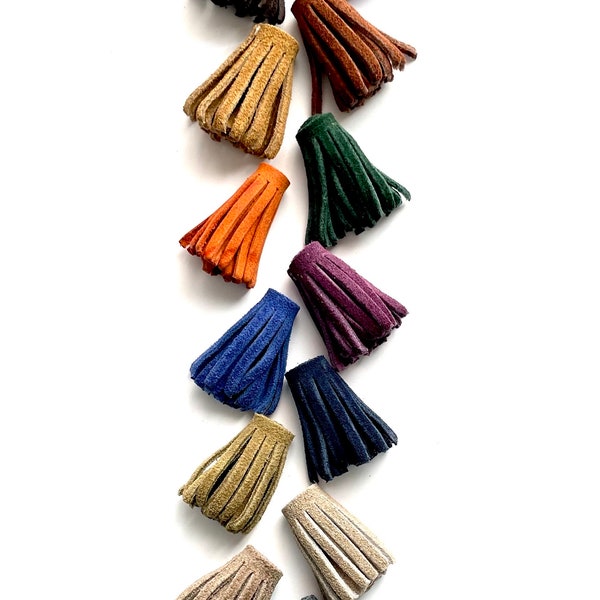 suede leather tassels size 1,5 x 3,5 cm