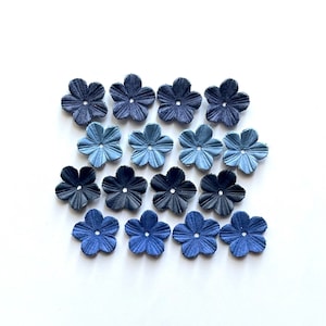 leather flower set of 16 pcs size 1 inches