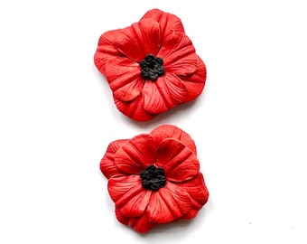 soft leather poppy flowers size price for 1 flower