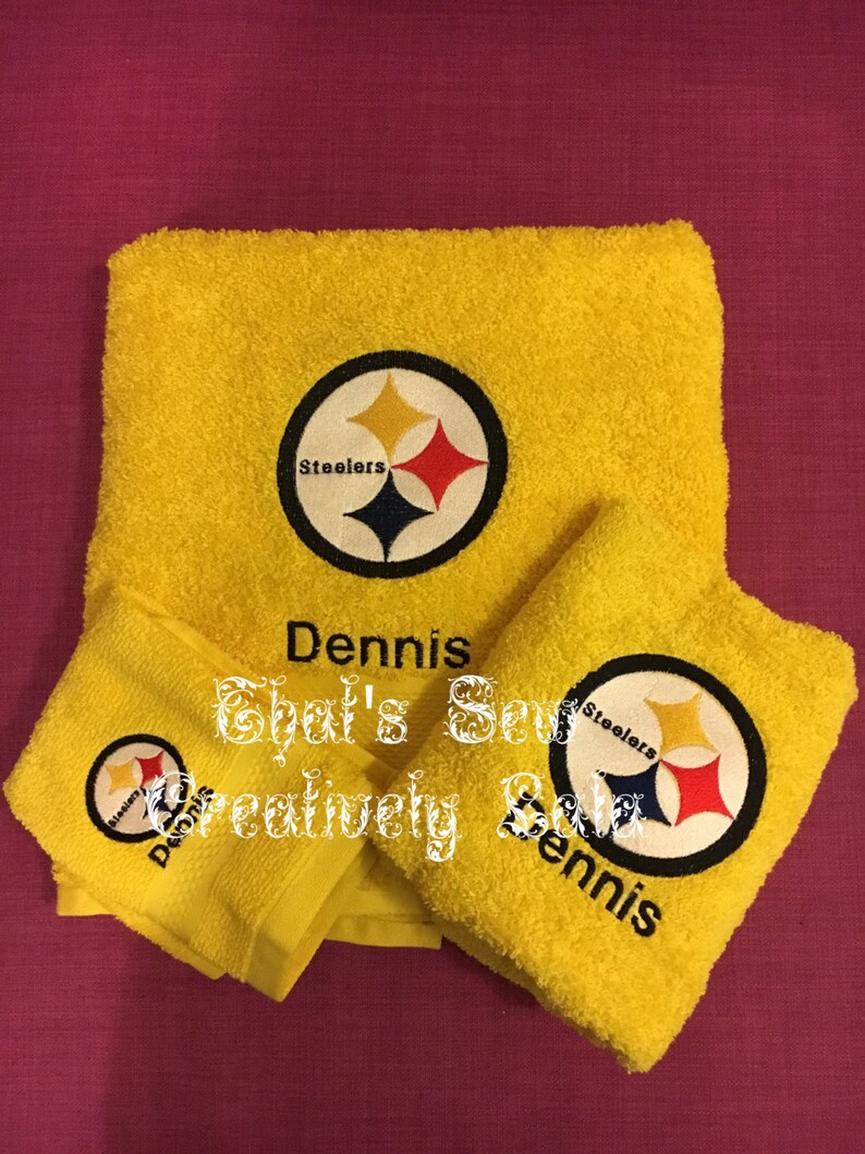 Pittsburgh Steelers Personalized Bath Towels Etsy