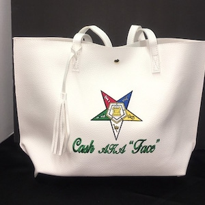 OES - Order of the Eastern Star Personalized Tote Bag (Altar Pentagon Point Down)
