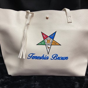 OES - Order of the Eastern Star Personalized Tote Bag (Altar Pentagon Point Up)