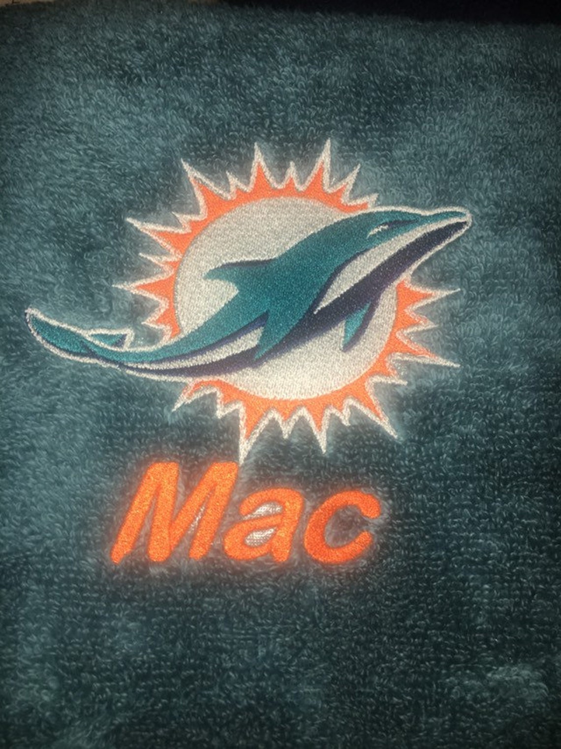 Miami Dolphins Personalized Bath Towels Etsy