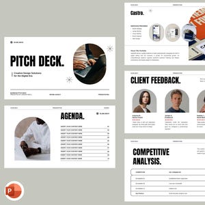 Clean & Minimal Pitch Deck Template | Startup Investor PowerPoint Slides | Editable Business Presentation