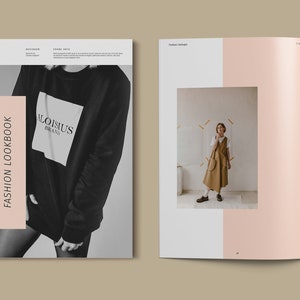 Fashion Lookbook Template: Photo Album Brochure (InDesign, Instant Download)