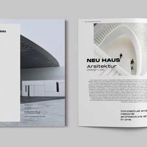 Architecture Portfolio InDesign Template: Photo Album Brochure