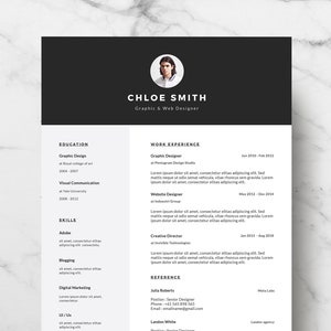 Modern Resume Template for Word: Creative CV Design (Instant Download)