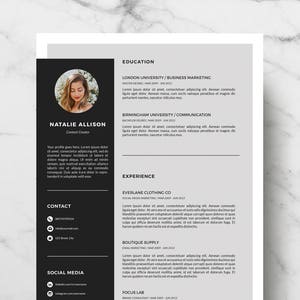 Creative Resume Template: CV + Cover Letter (Digital Download)