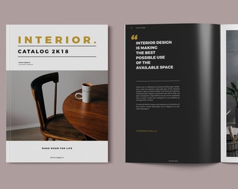 Interior / Furniture Catalog Brochure Template - Interior Cataloog - Furniture Brochure - Interior Brochure -  Indesign