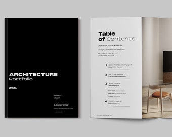 Architecture Portfolio Template - Architecture Brochure - Photography Portfolio - Photo Album - InDesign Template