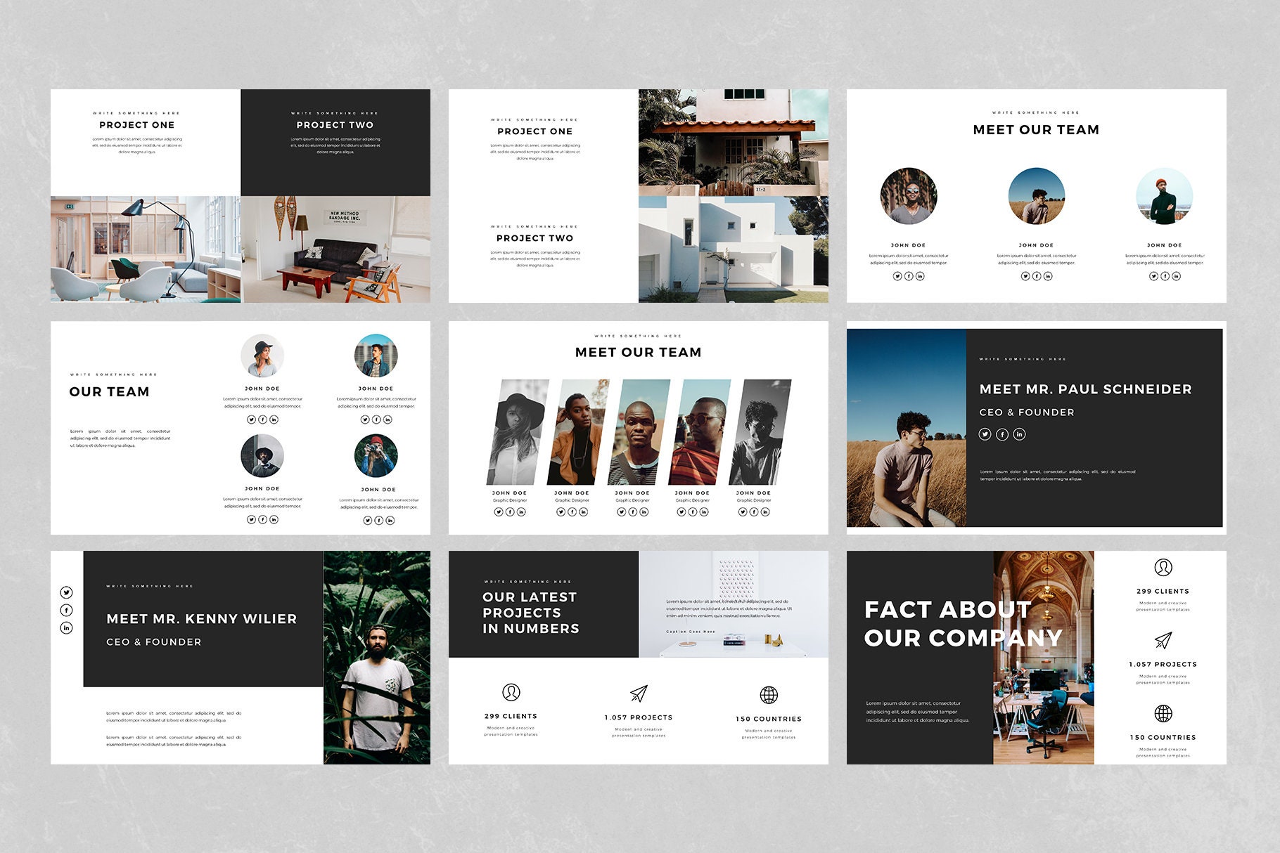 Creative and Modern Business Keynote Presentation Template - Etsy