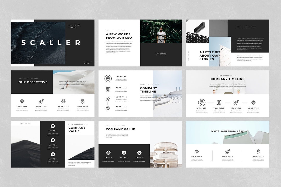 Creative and Modern Business Keynote Presentation Template - Etsy