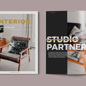 Interior / Furniture Portfolio Brochure Template - Interior Portfolio - Interior Brochure -  Indesign