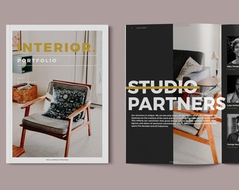 Interior Design Portfolio Brochure Template - Indesign (A4 & US Letter)