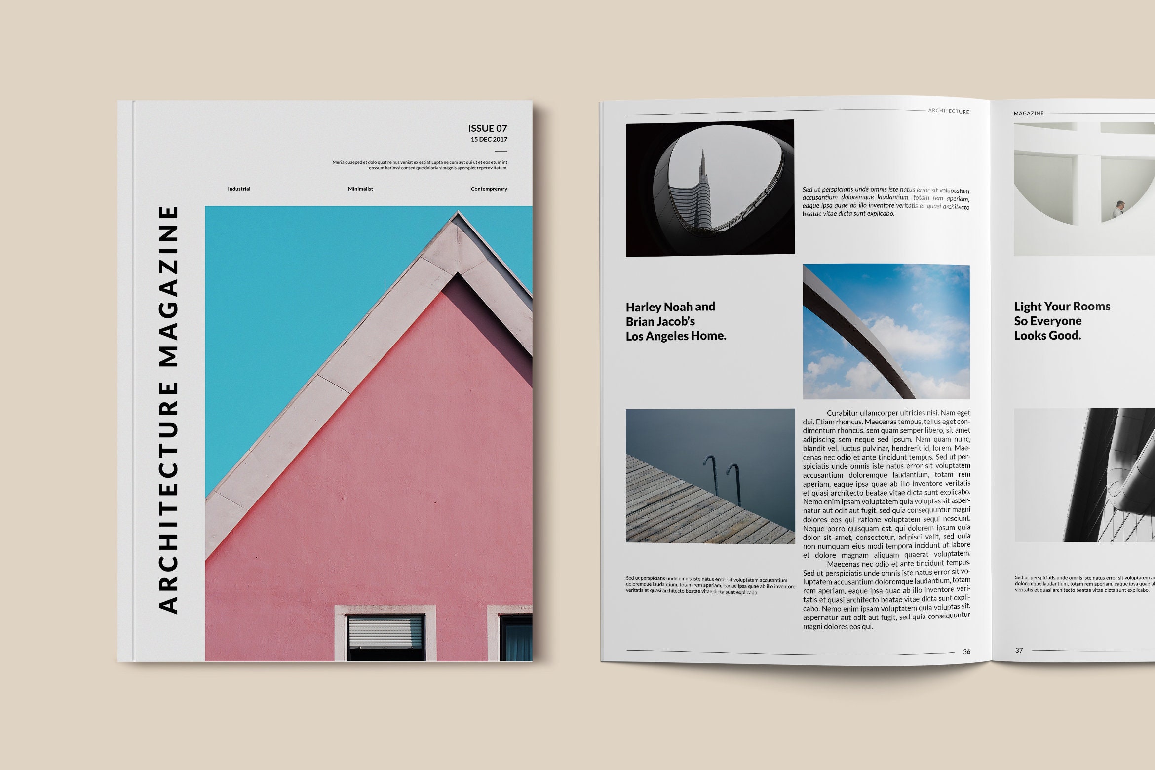 Architecture Magazine Template Architecture Brochure Photography