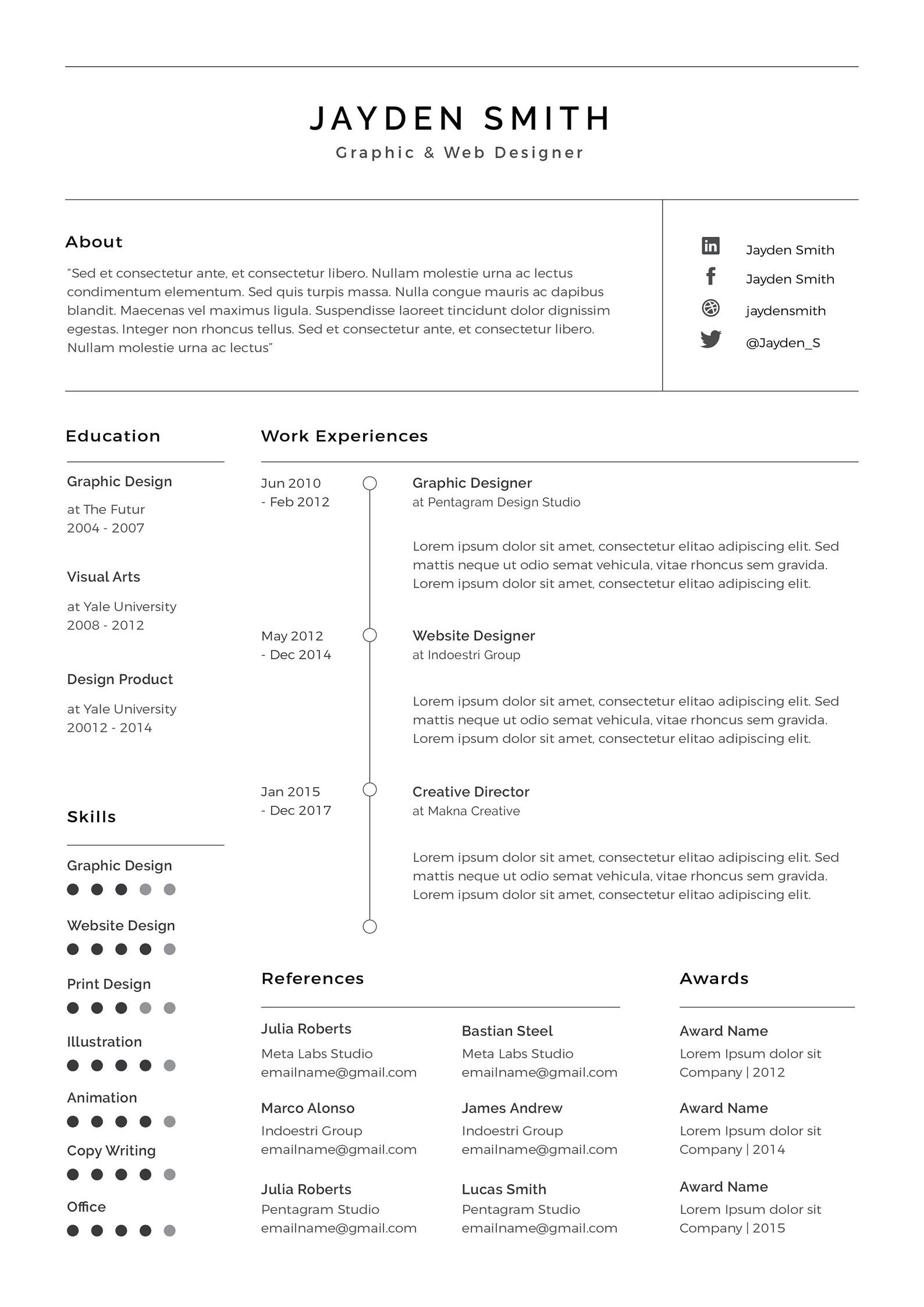 Professional Resume Template CV Template for MS Word Creative Resume Professional Resume Template CV Template for MS Word Creative Resume