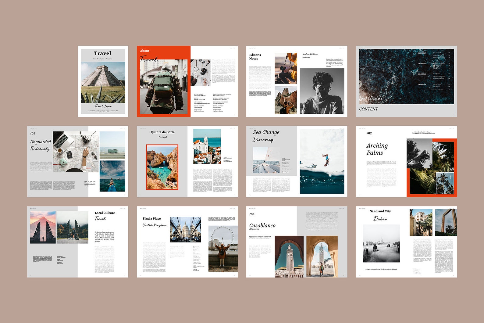 Travel Photography Portfolio / Magazine Template Photography Brochure