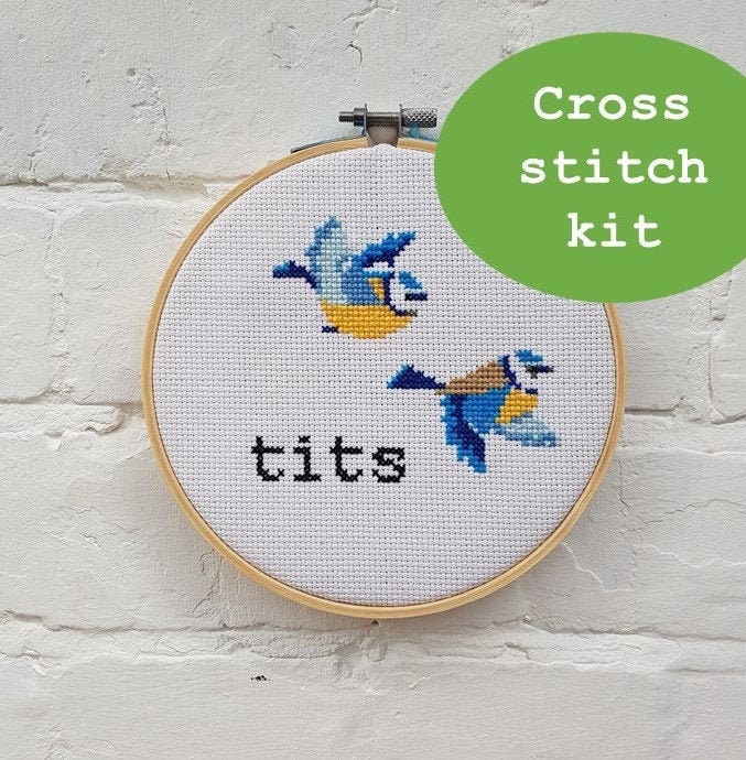 Puffin Cross Stitch Kit Cross Stitch for Beginners Bird Cross Stitch Kit  Easy Cross Stitch Pattern Beginners Cross Stitch Kit 