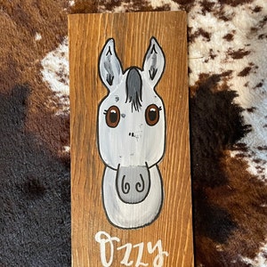 Custom horse caricature stall signs