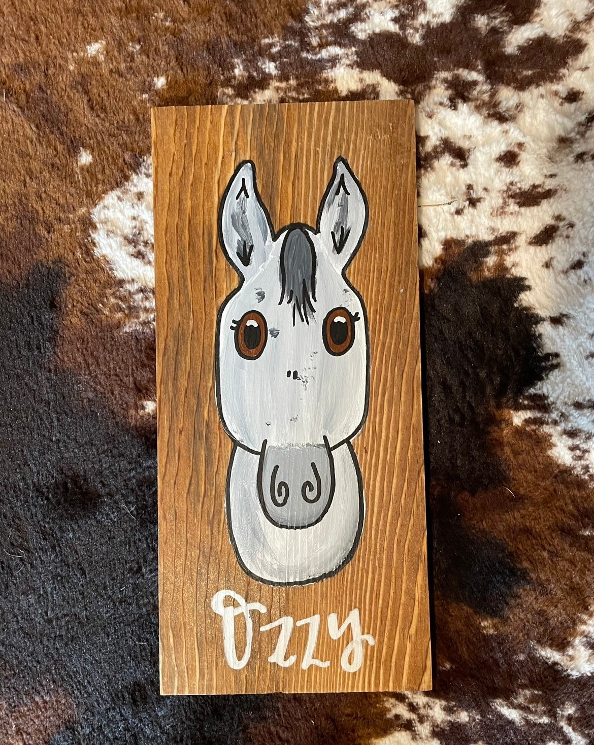 Custom horse caricature stall signs