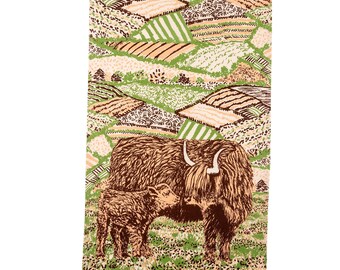Vansolinne Küchentücher Mit Highland-Kuh-Motiv – 4 Stück, Weich & Saugfähig, 40x60 Cm, Perfekt Für Rustikale Küche & Als Geschenk