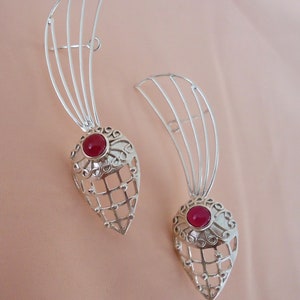 Silver Earrcuffs for women, Antique Style Earrcuffs handcrafted in silver, Designer 925 silver jewelry