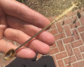 Cucharilla de café vintage de McDonald's, 1979, bañada en oro de 24 quilates. Incluye caja de regalo. Envío gratuito a EE. UU.