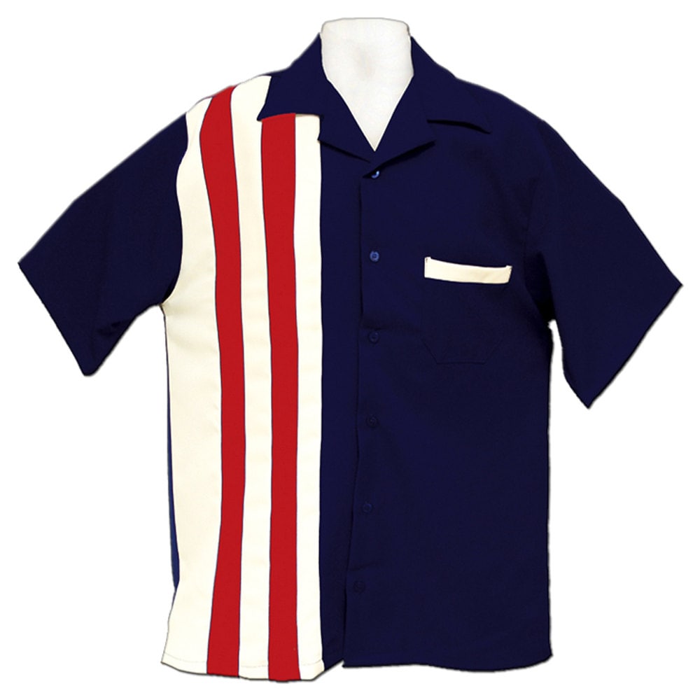 Bowling Style Shirts Free Shipping US Flag Bowling Style Shirts