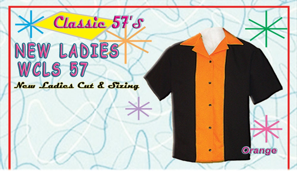 Women's Ladies Bowling Shirt Ladies Retro Style Bowling Shirts Free