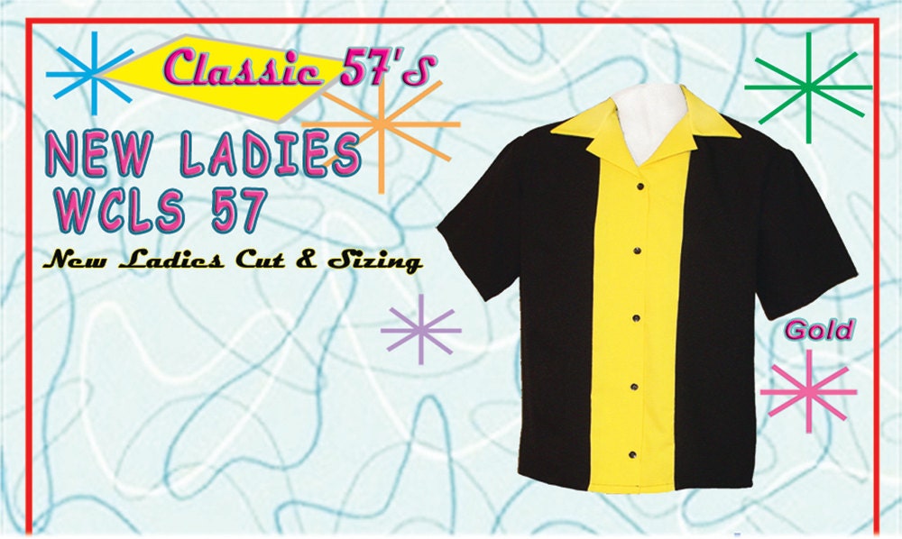 Women's Ladies Bowling Shirt Ladies Retro Style Bowling Shirts Free