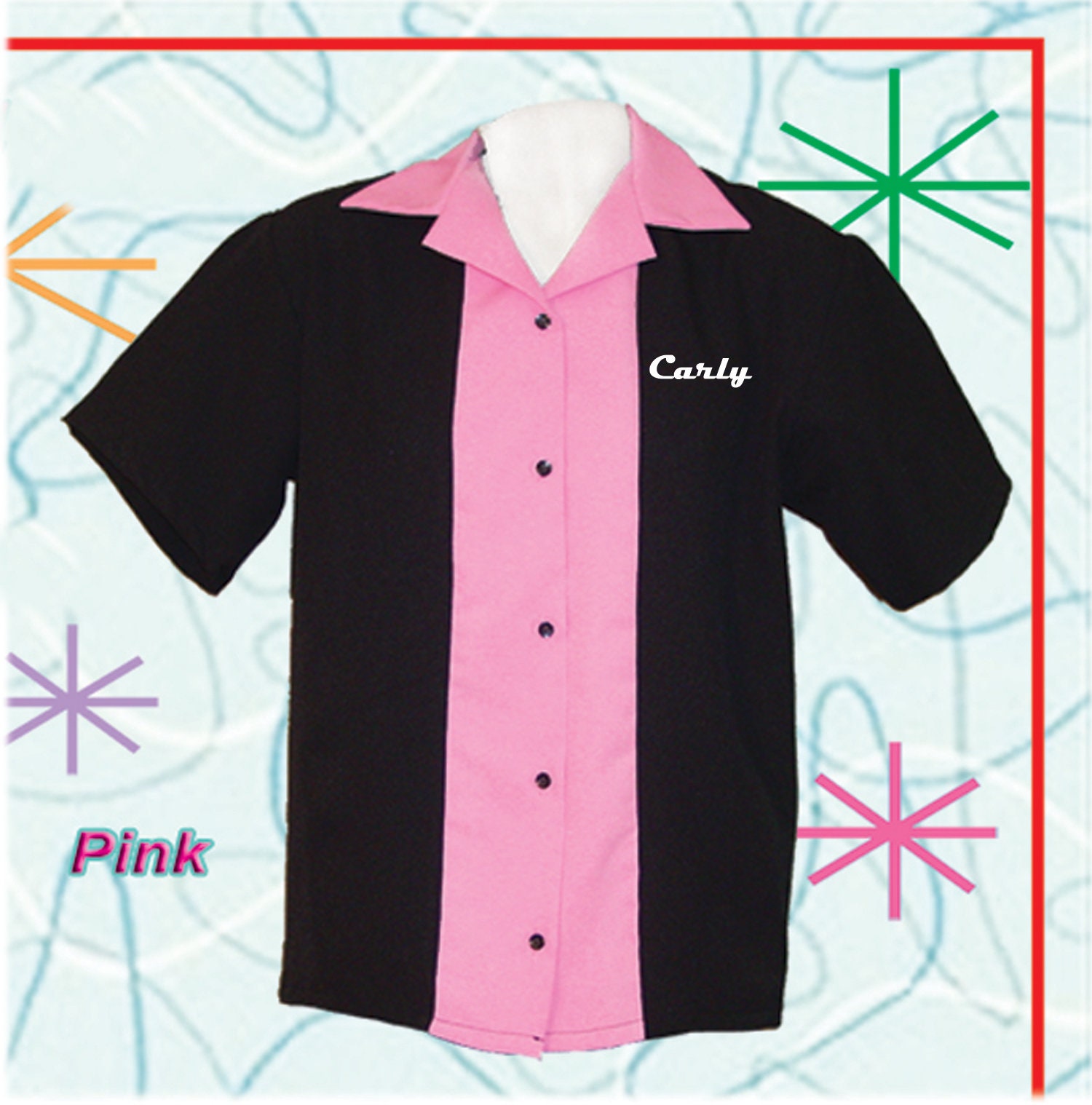 Custom Team Bowling Shirts with Custom Embroidery Free Shipping