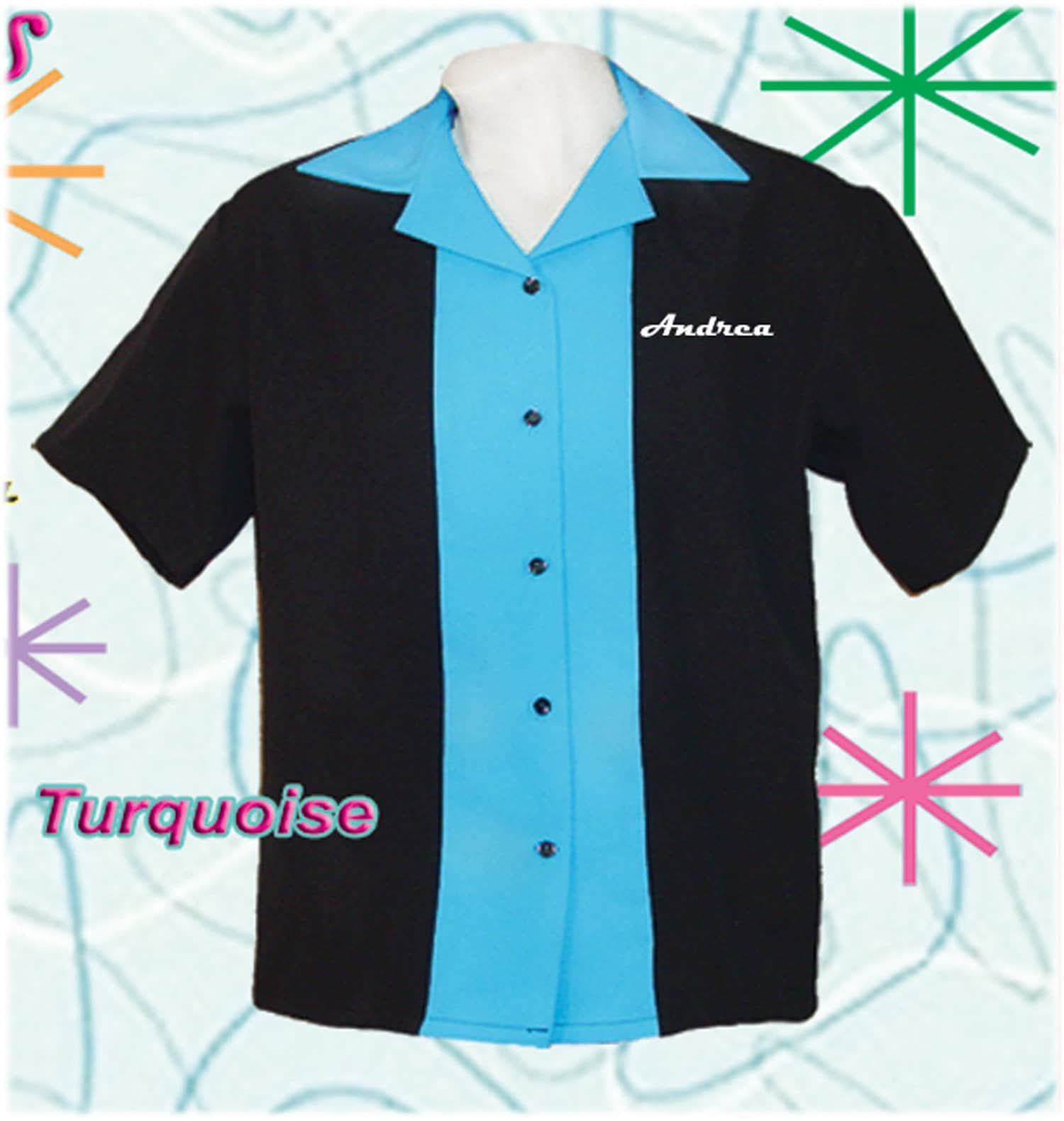 Custom Team Bowling Shirts with Custom Embroidery - Free Shipping