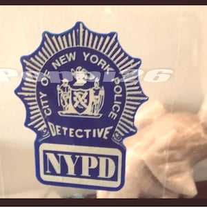 NYPD NY Detective OFFICIAL (Inside Window Faces Outside). Decal Sticker (Other’s available, see listings)