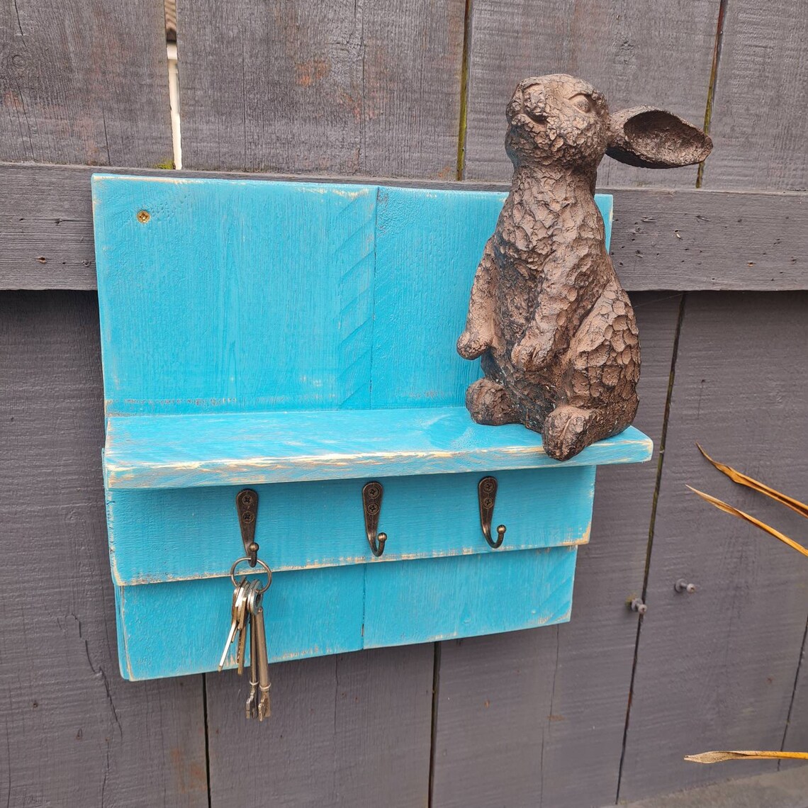 Estante Llave Rack 3 Ganchos Vintage Letter Holder House | Etsy