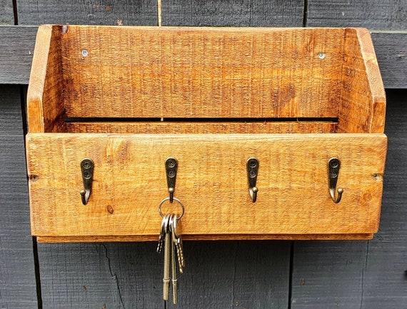 Letter Rack 4 Key Hooks 35cm Holder Wall Mounted Uk - Wall Hanging Letter Holder Letter Rack 4 Key Hooks 35cm Holder Wall Mounted Uk - Wall Hanging Letter Holder